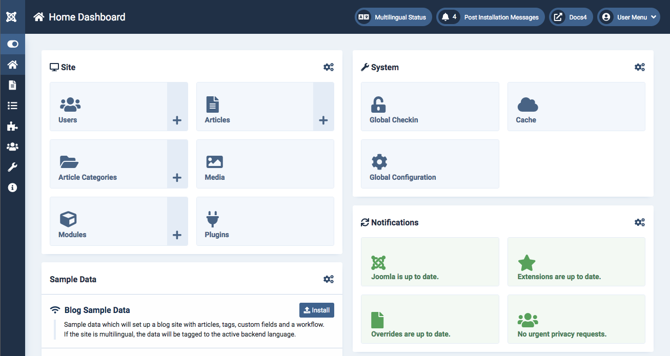 Joomla Backend