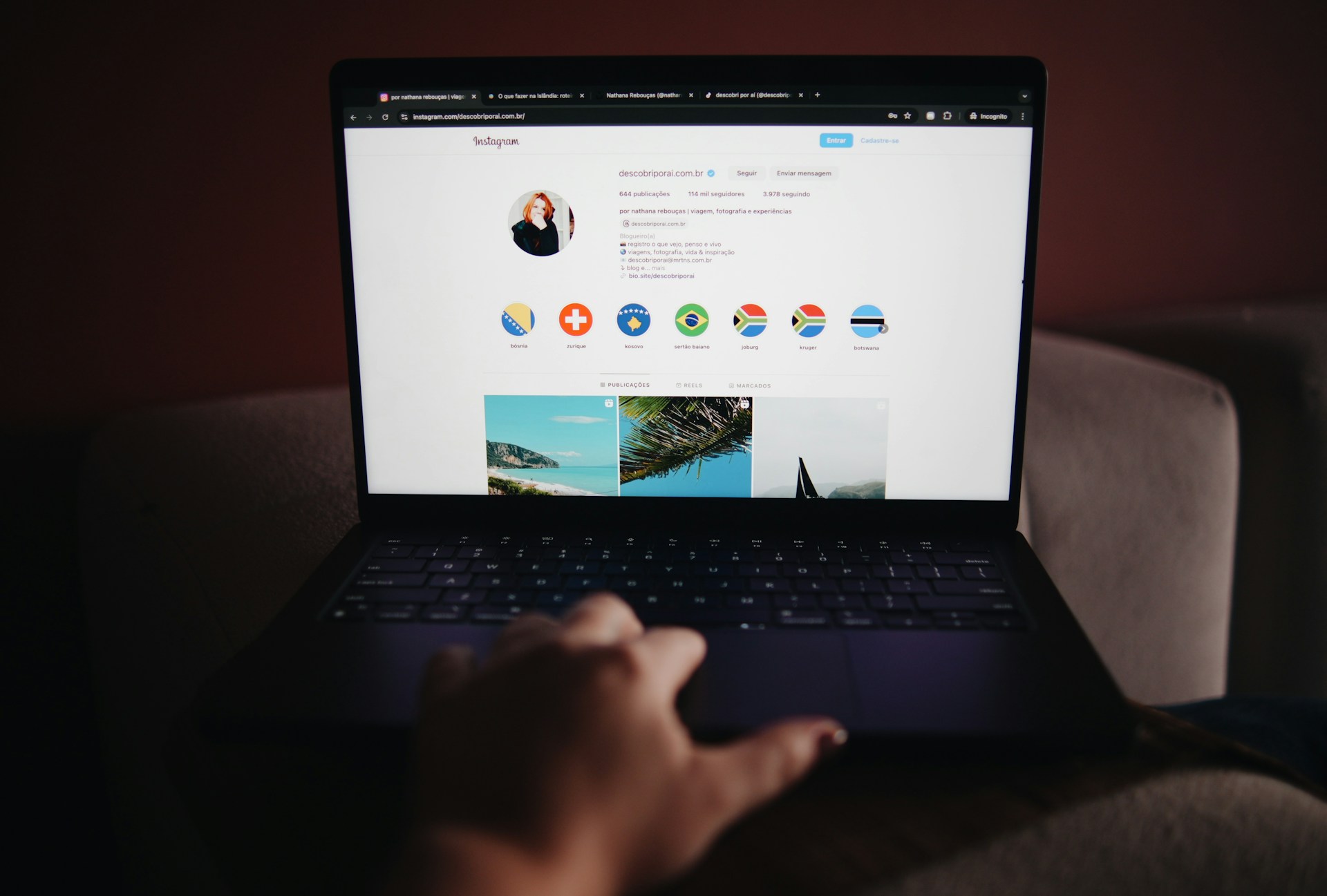 Online presence on Social Media