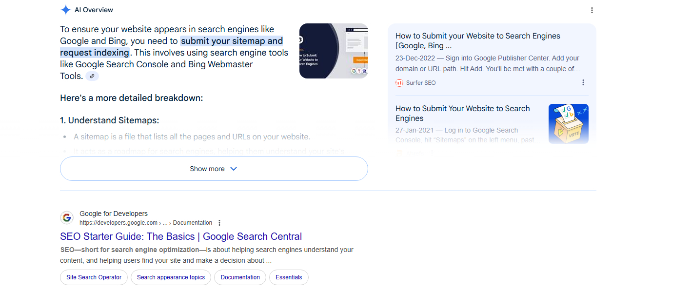 Website in Search Engine