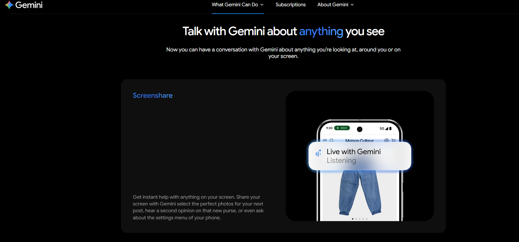 Gemini Conversational AI
